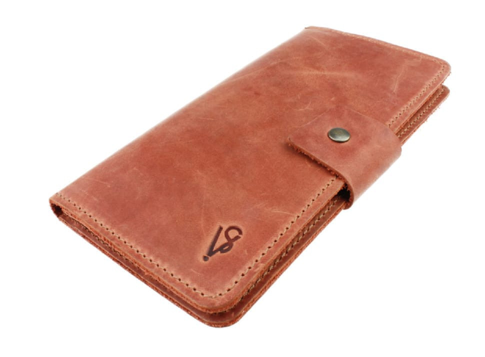 Womens leather wallet for passport SULLIVAN 80223(10) light brown