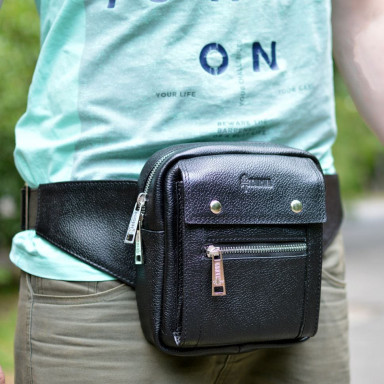 Men's leather belt bag FA-7777-4lx TARWA made of leather Flotar