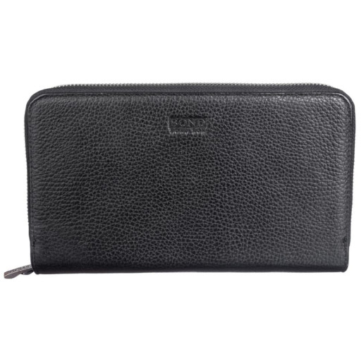 Барсетка кістева шкіряна BOND 881-281 чорний флотар