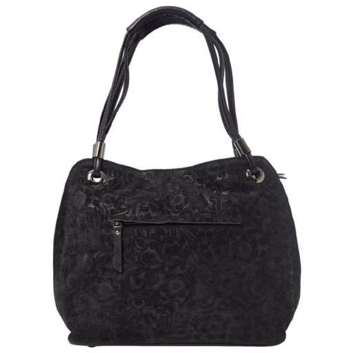 Сумка жіноча шкіра Desisan 7146-211 чорний замш