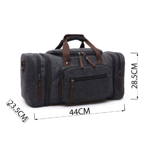 Дорожня сумка текстильна Vintage 20080 Чорна