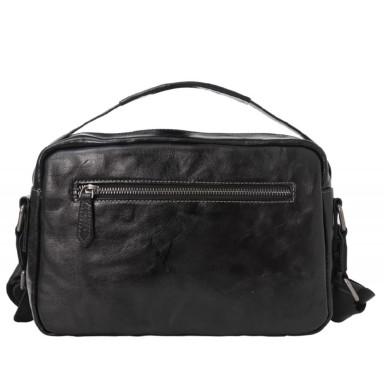 Чоловіча шкіряна сумка через плече BUFFALO BAGS M6061A чорна
