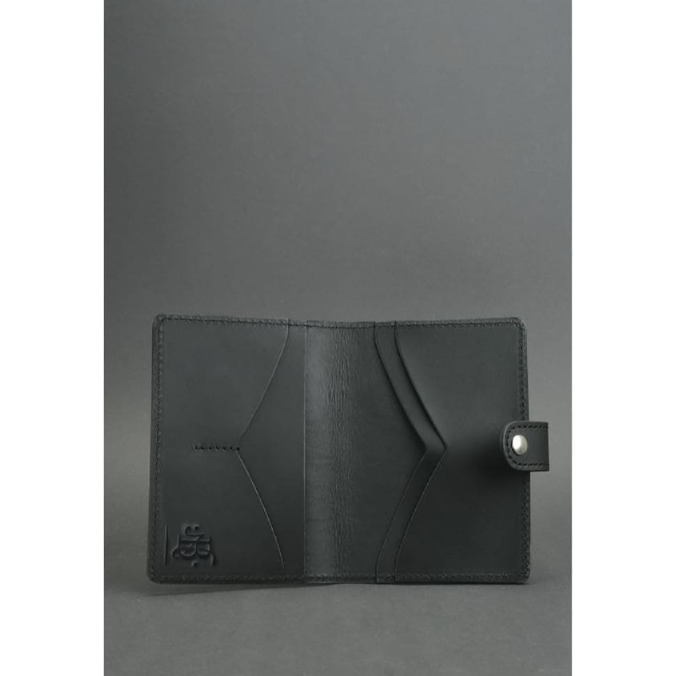 Шкіряна обкладинка для паспорта 3.0 чорна