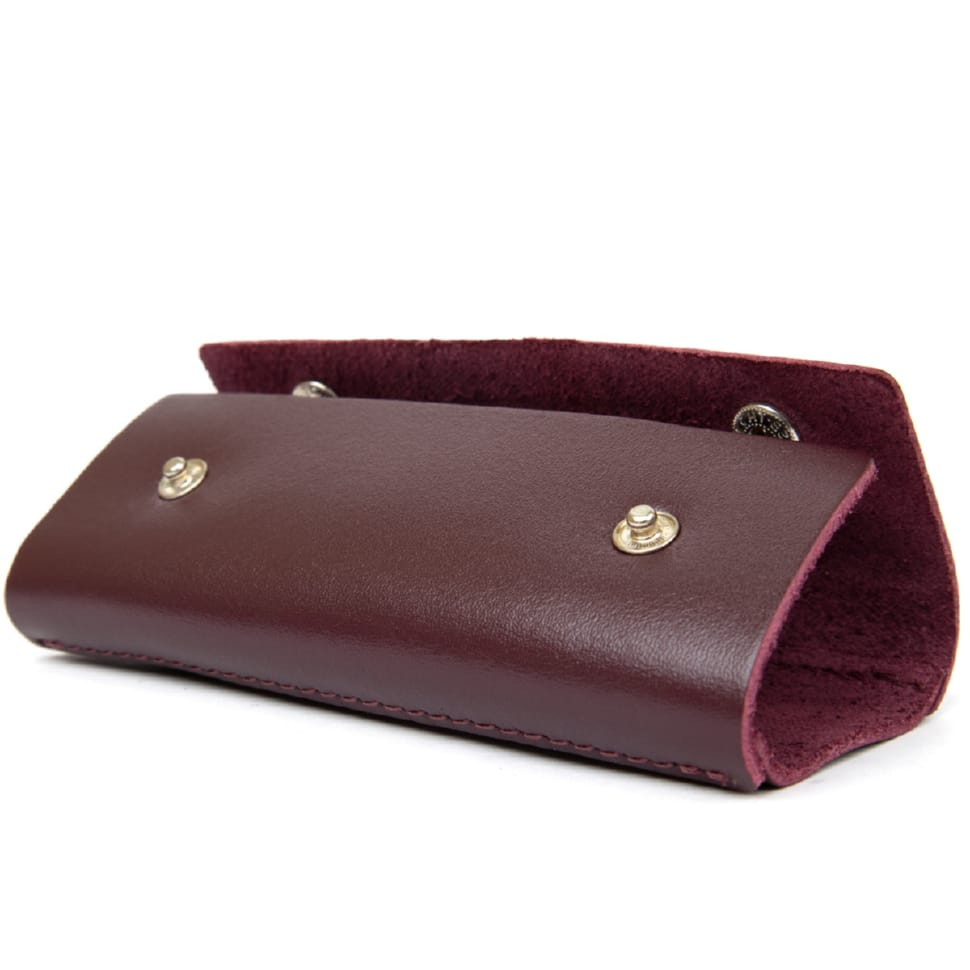 Кожаная стильная ключница GRANDE PELLE 11348 Бордовый
