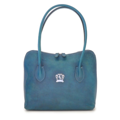 Pratesi BBL463 - Shoulder Bag Talla in cow leather Bruce Blue