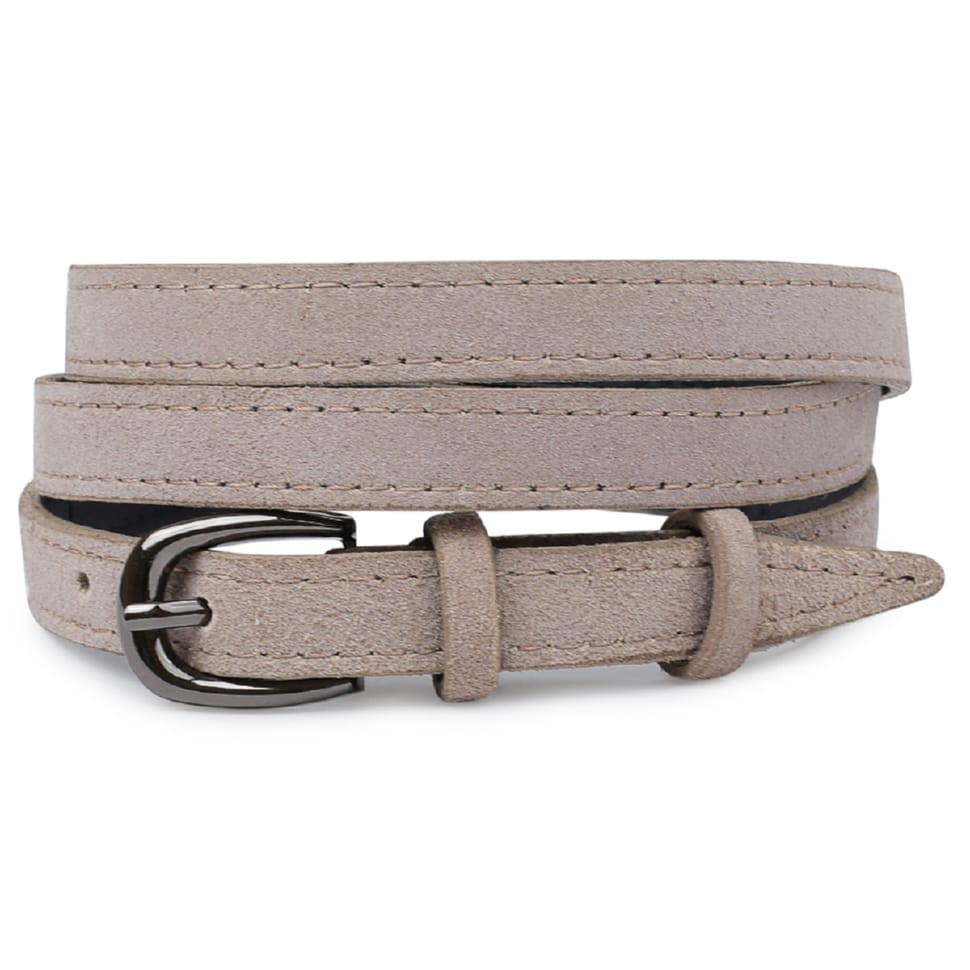 Жіночий замшевий ремінь Vintage 20763 Сірий