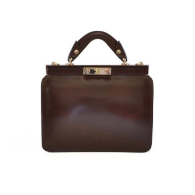 Pratesi RCF153 - Vittoria Colonna Lady Bag in cow leather Radica Coffee