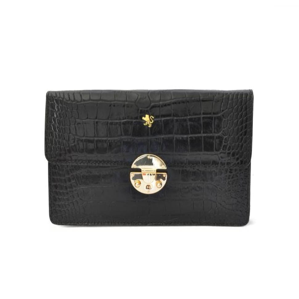 Pratesi KNE202/D - Lucrezia De' Medici King Cross Body Bag in cow leather King Black