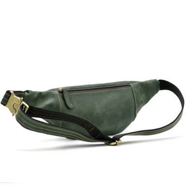 Belt leather banana LIMARY Lim-525RE green