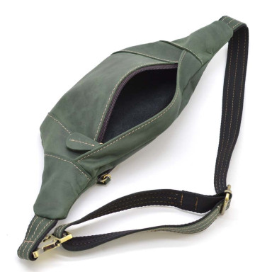 Belt leather banana LIMARY Lim-525RE green