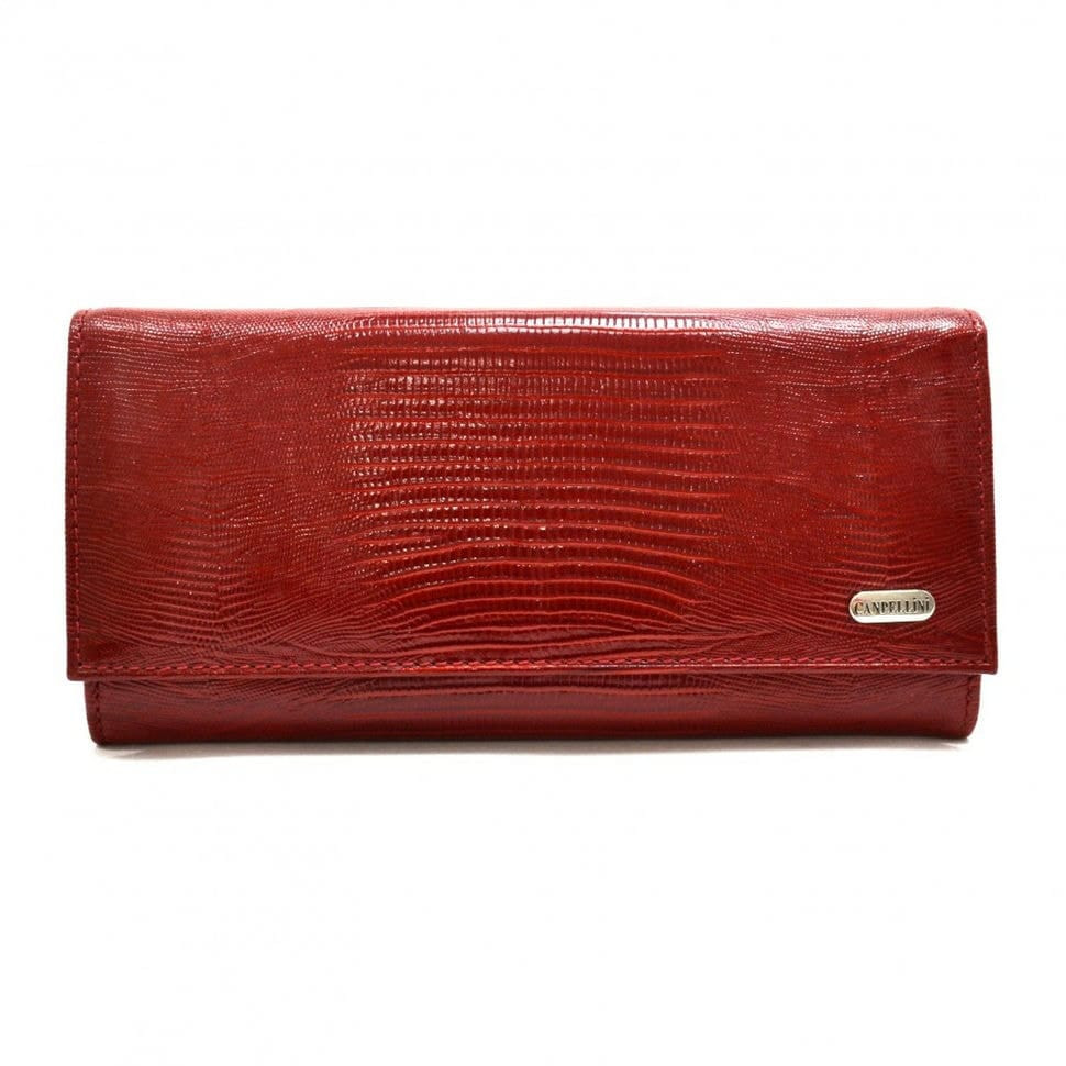 Жіноче портмоне з натуральної шкіри CANPEL 2030-15 червоний лазер