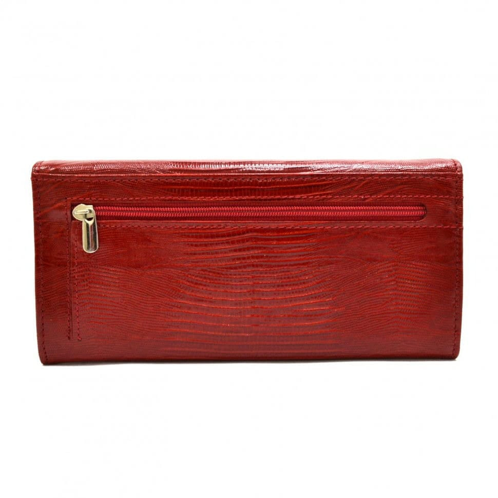 Жіноче портмоне з натуральної шкіри CANPEL 2030-15 червоний лазер