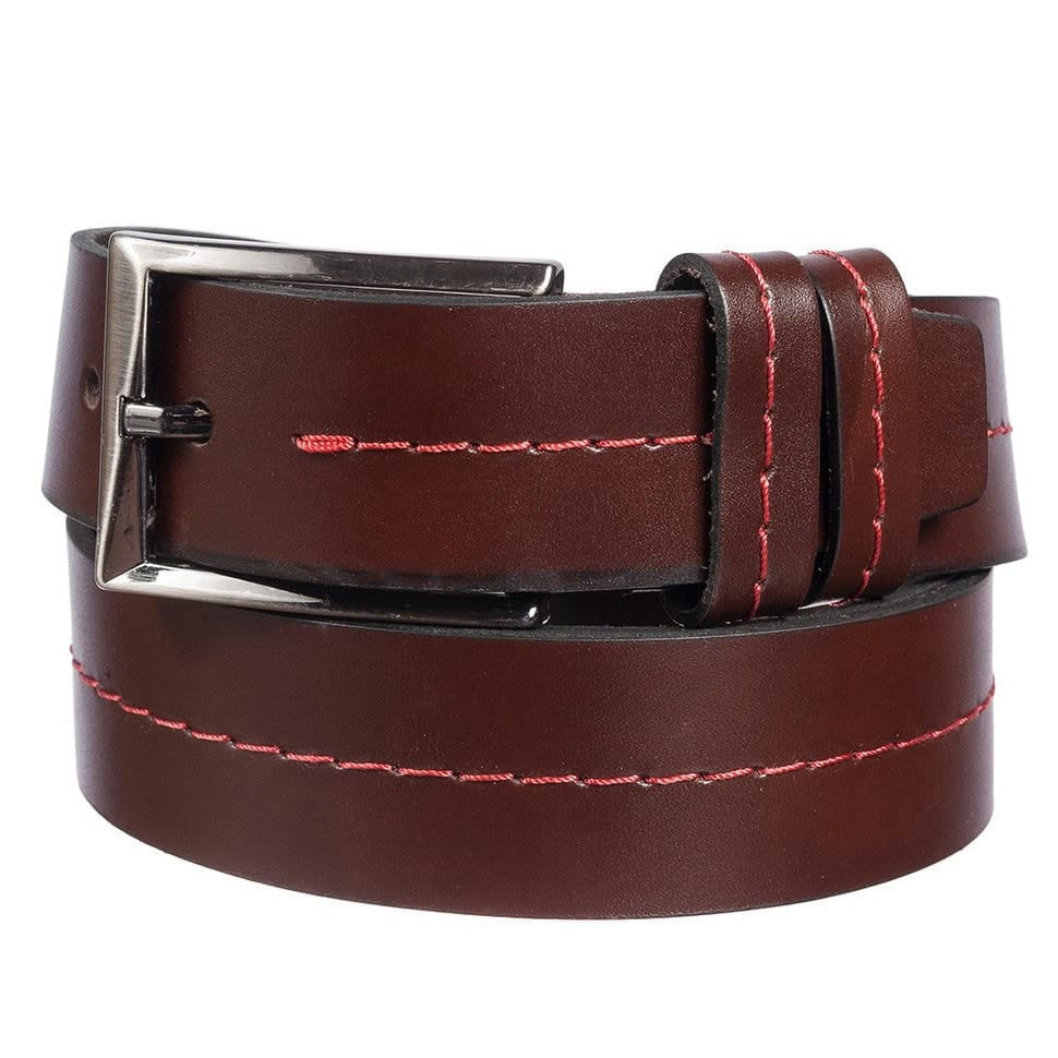 Ремінь шкіряний YSK класичний 3,5 см 3054-2 корич