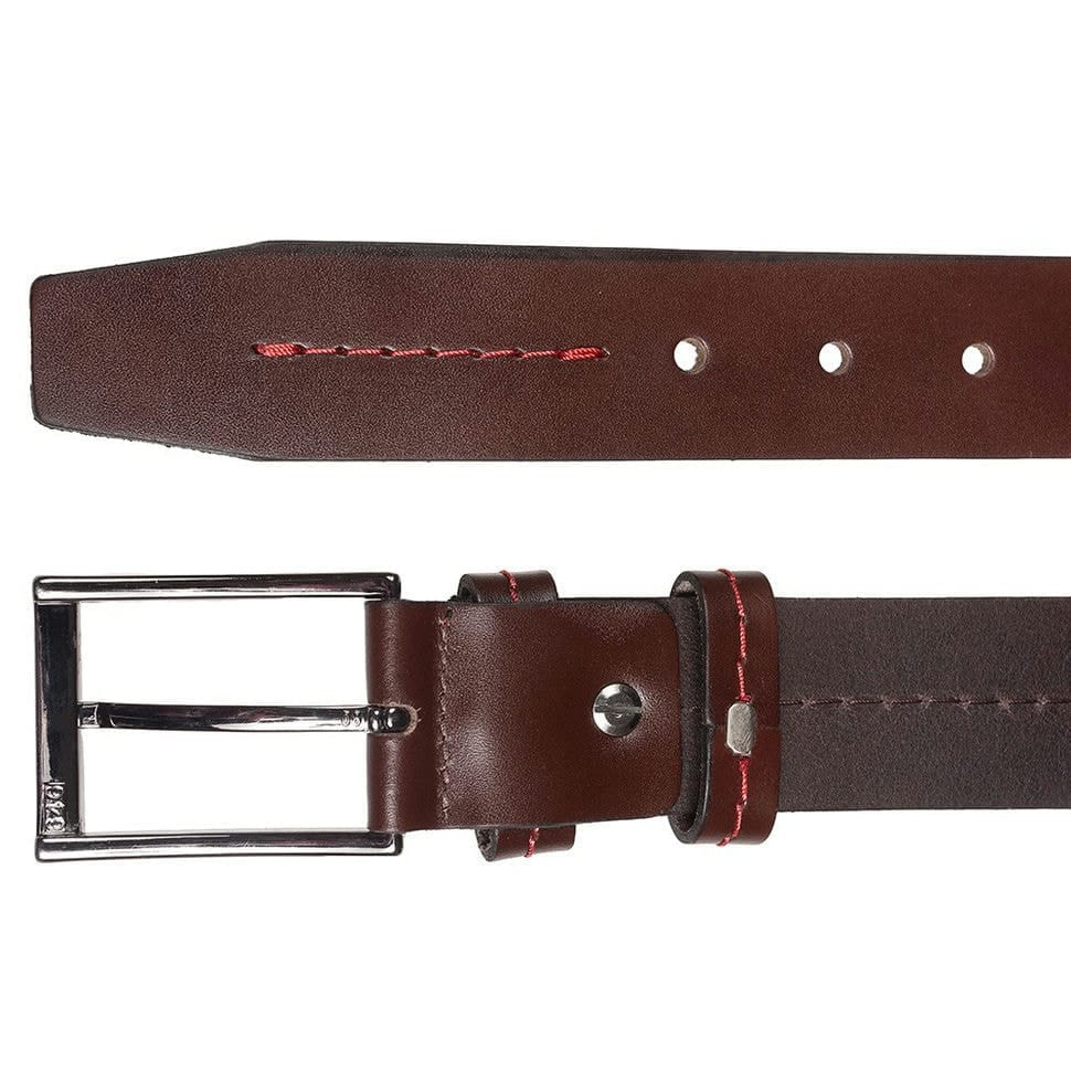 Ремінь шкіряний YSK класичний 3,5 см 3054-2 корич