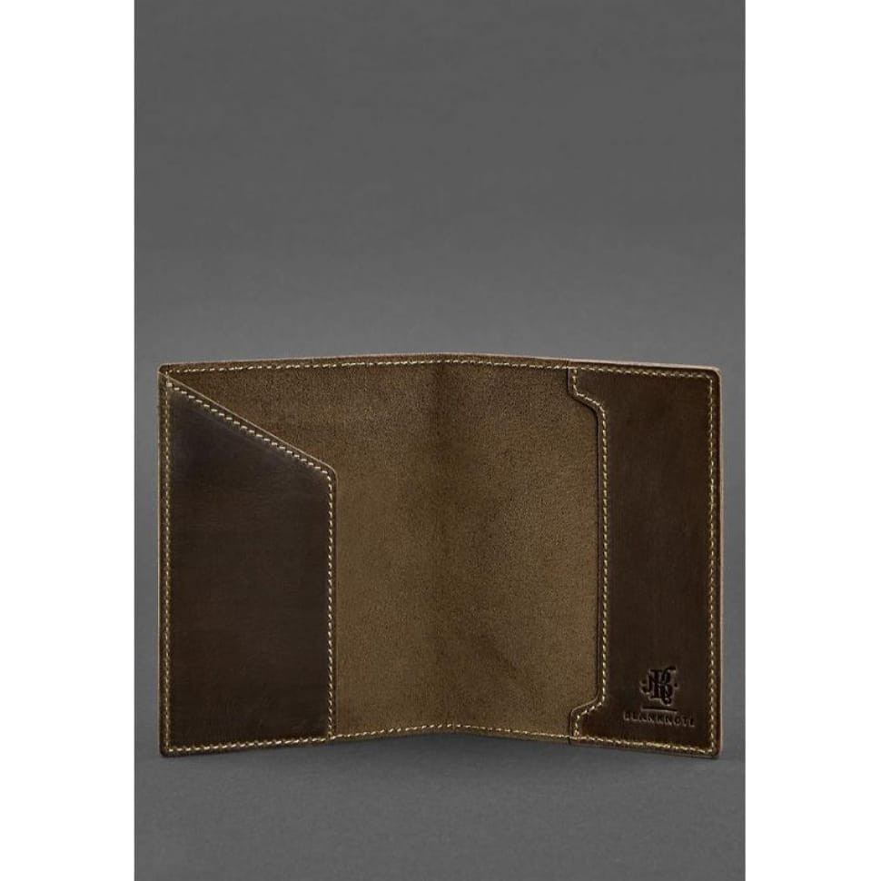 Leather passport cover with Austrian coat of arms dark brown Crazy Horse