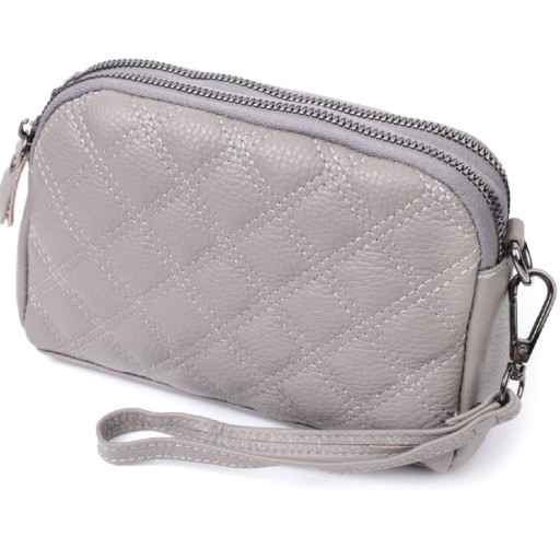 Зручна жіноча сумка прошита ромбами на лицьовій стороні з натуральної шкіри Vintage 22810