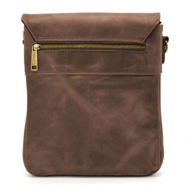 Men's shoulder bag RC-0022-4lx TARWA with 2 compartments leather brown