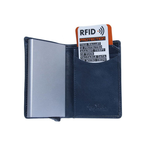 Кредитниця шкіряна Nevada 3758 з системою RFID navy синій