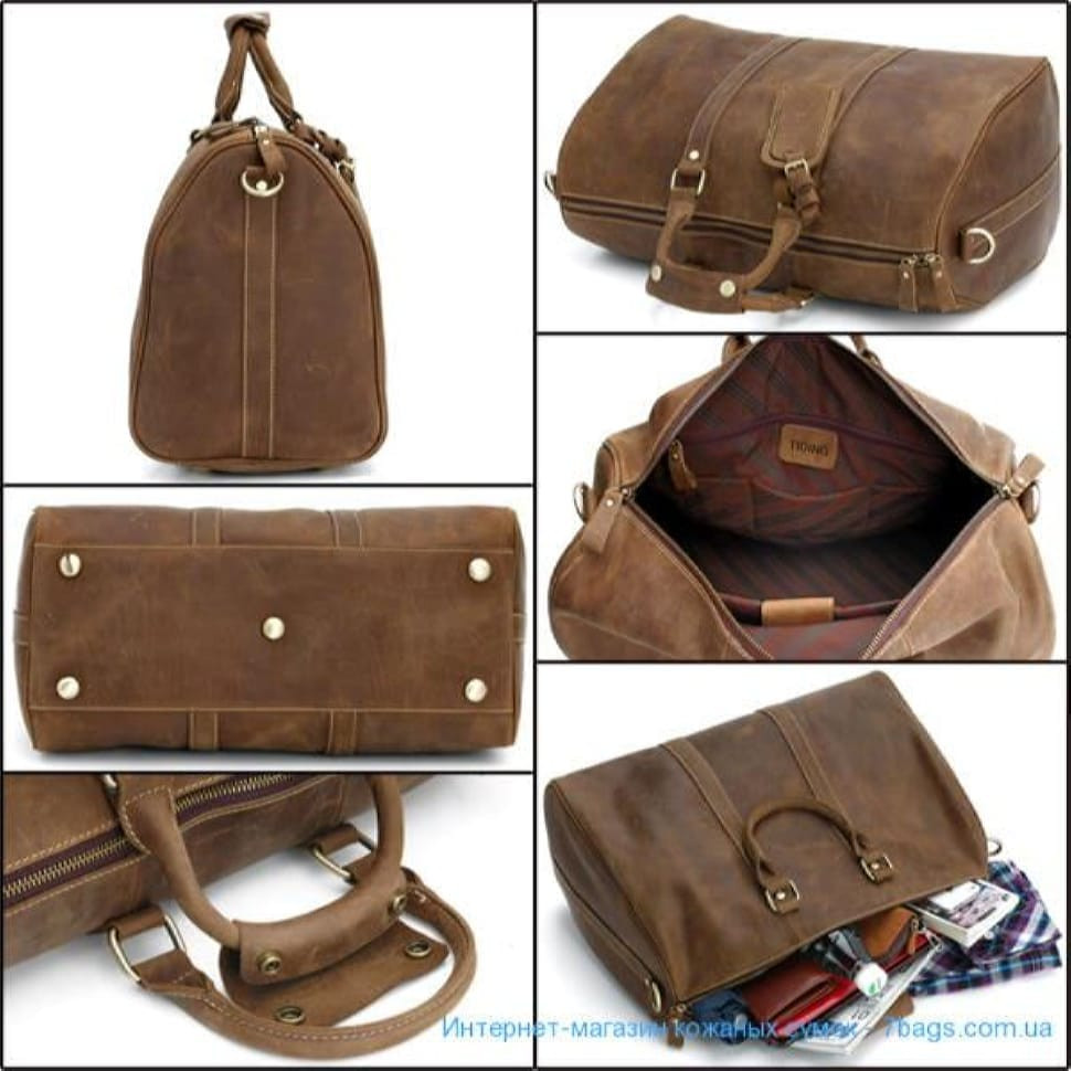 Містка сумка з кінської шкіри