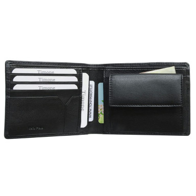 Leather wallet Timone intrecciato 12013 nero black