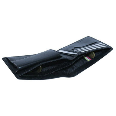Leather wallet Timone intrecciato 12013 nero black
