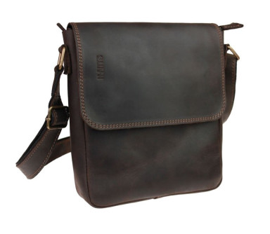 Men's leather shoulder bag SULLIVAN 354118(30) brown