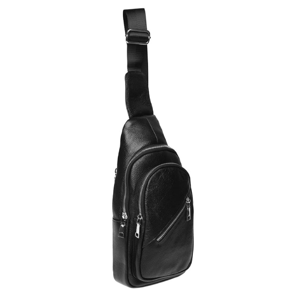 Чоловік шкіряний рюкзак Borsa Leather k16603-black