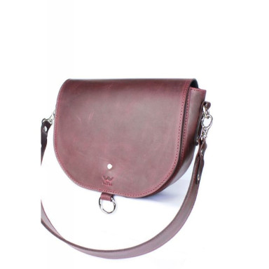 Women's leather bag Ruby L burgundy vintage