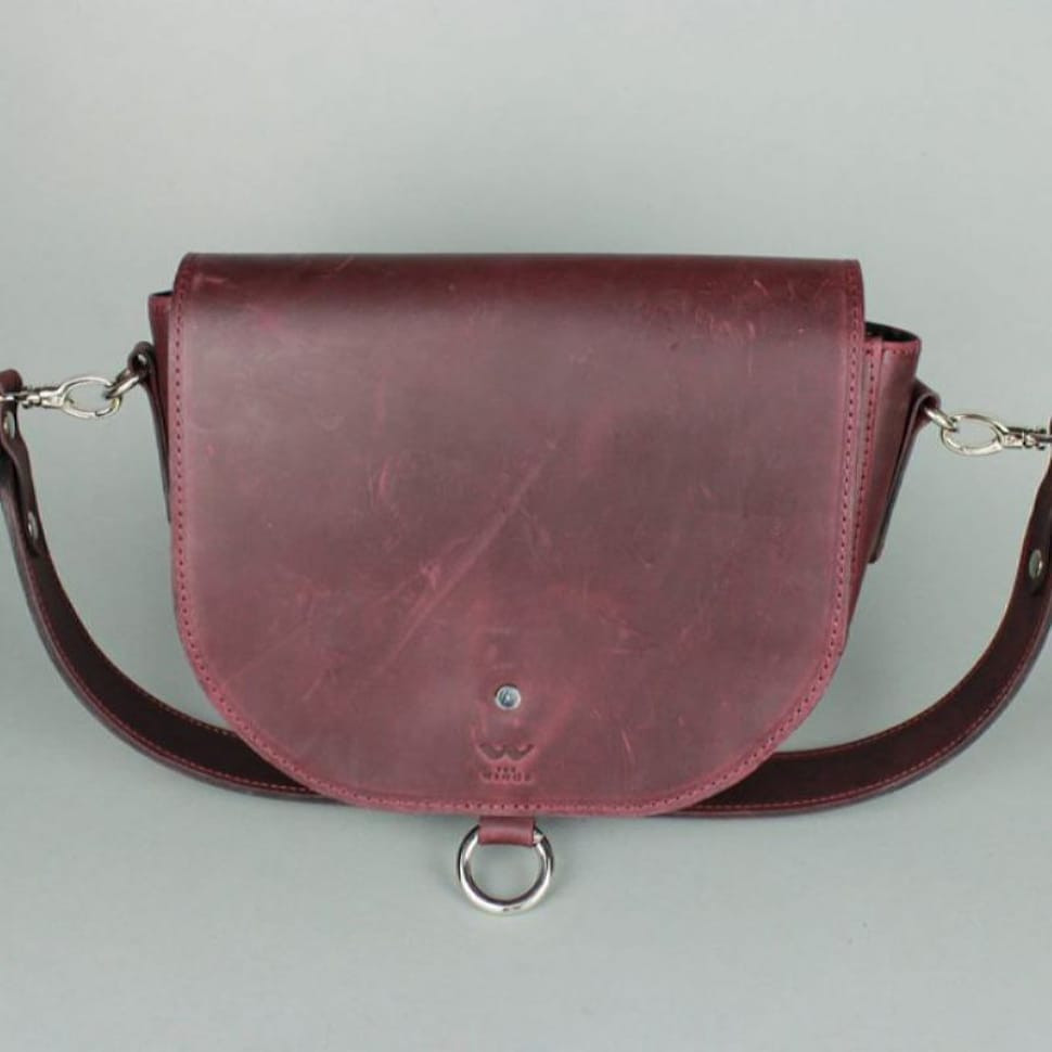 Жіноча шкіряна сумка Ruby L бордова vintage