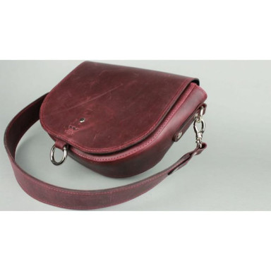 Women's leather bag Ruby L burgundy vintage