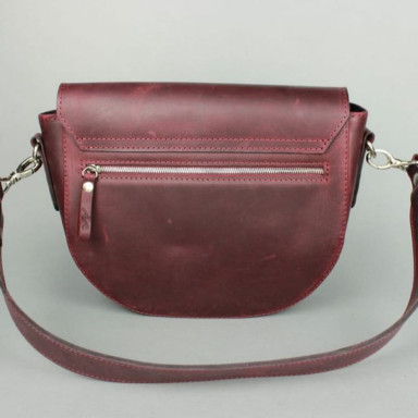 Women's leather bag Ruby L burgundy vintage