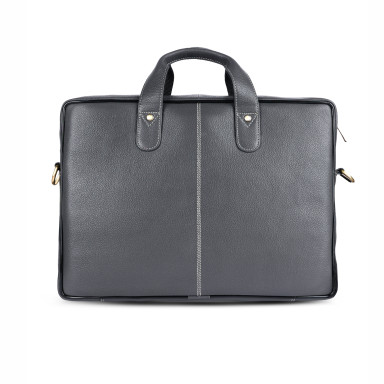 13 Hammonds Flycatcher LB106 Grey Leather Laptop Bag