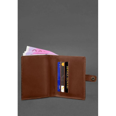 Leather wallet cover for officer ID 11.0 light brown Crazy Horse
