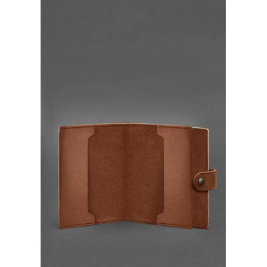 Leather wallet cover for officer ID 11.0 light brown Crazy Horse