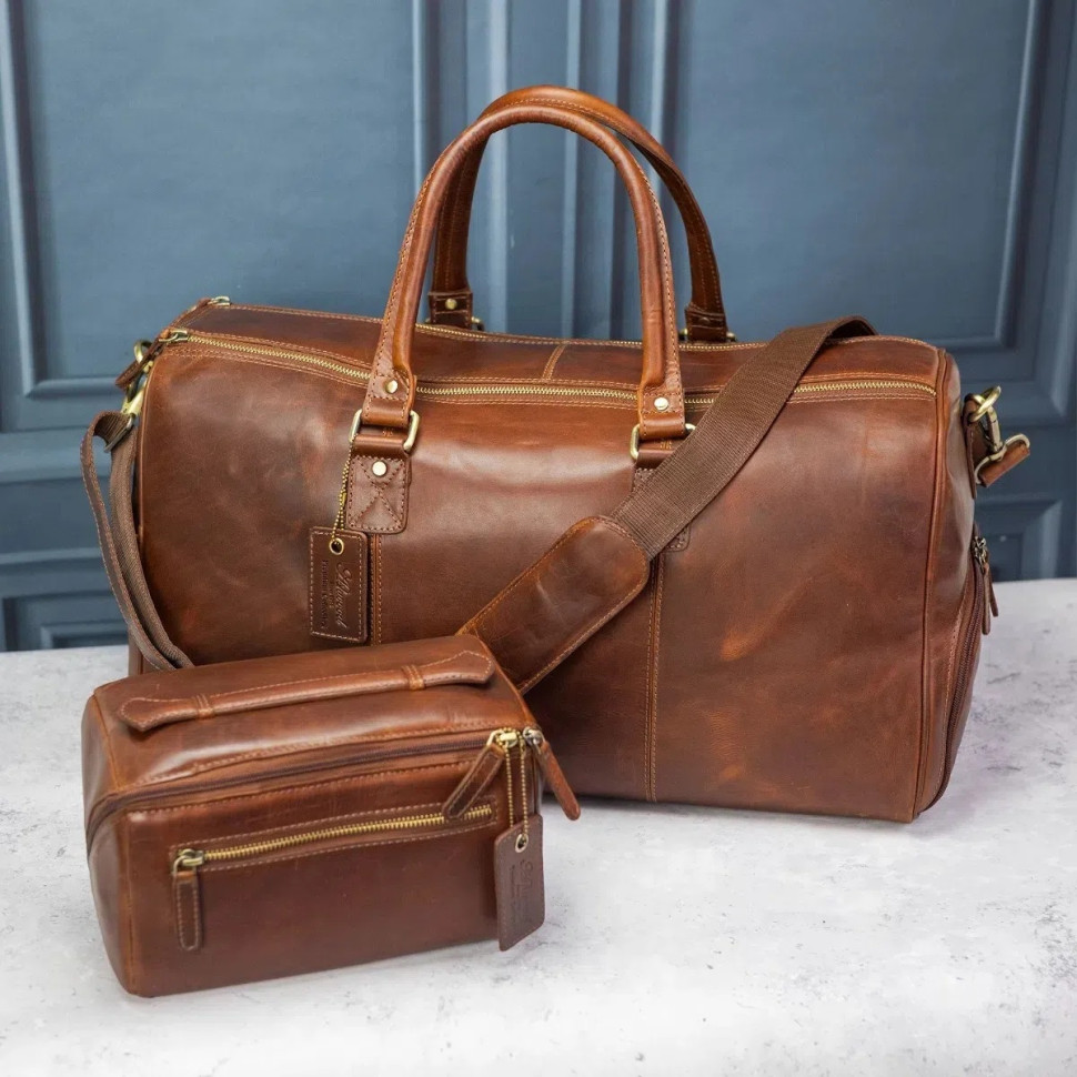 Чоловіча дорожня сумка Ashwood K48 (Chestnut)