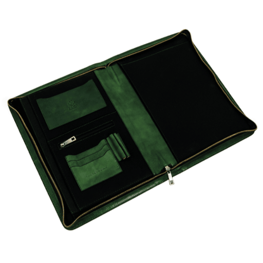 Шкіряна папка для документів A4 Candide зелена 5205801 Time Resistance