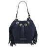 Nomade Suede leather fringe bucket bag