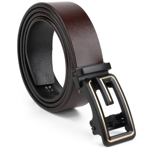 Ремінь чоловічий з пряжкою у вигляді літери G Vintage 20288 Коричневий