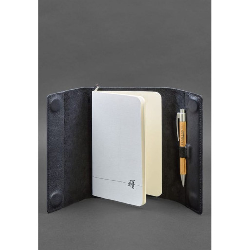 Шкіряний блокнот софт-бук 7.0 темно-синій