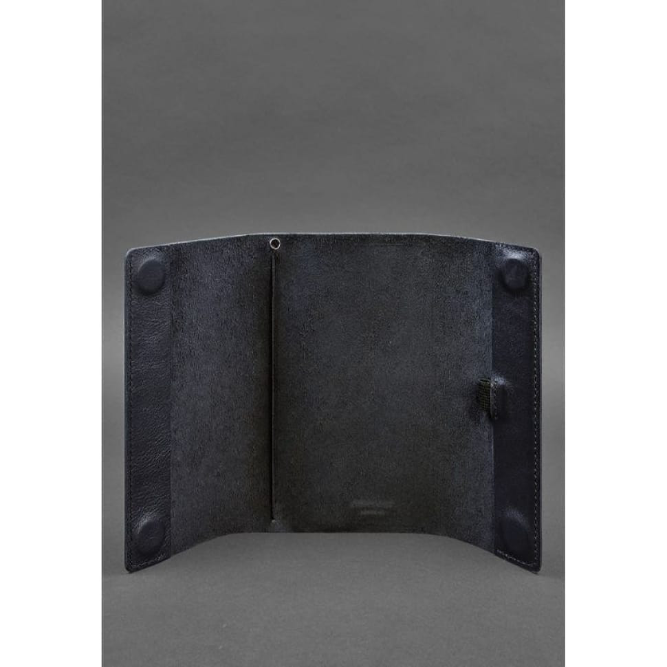 Шкіряний блокнот софт-бук 7.0 темно-синій