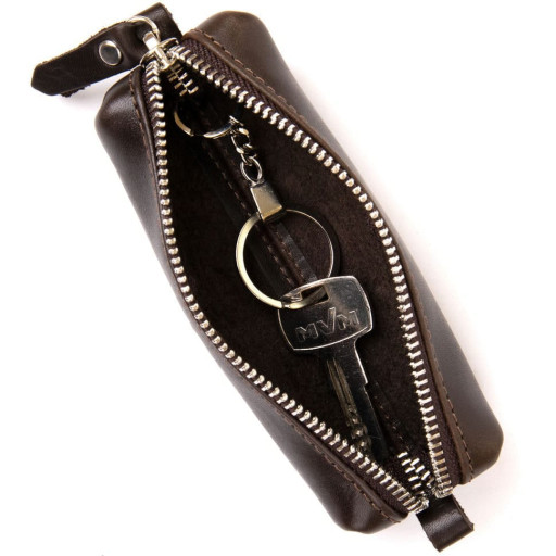 Шкіряна універсальна ключниця GRANDE PELLE 11339 Коричневий