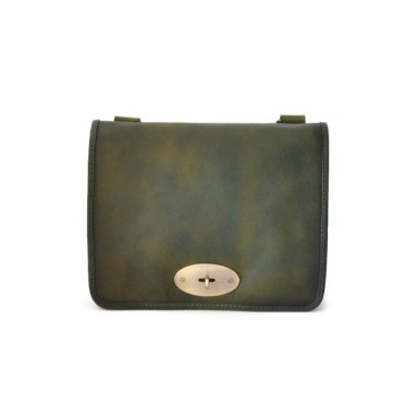 Pratesi BVE122/27 - Cross Body Bag Portalettere Small in cow leather Bruce Dark Green