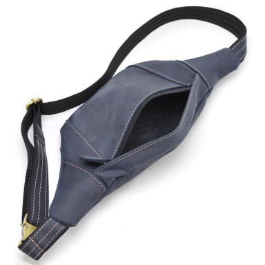 Belt leather banana LIMARY Lim-525RK blue
