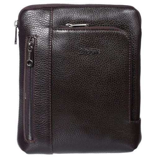 Барсетка м'яка шкіряна DESISAN 3030-09 коричневий гладкий