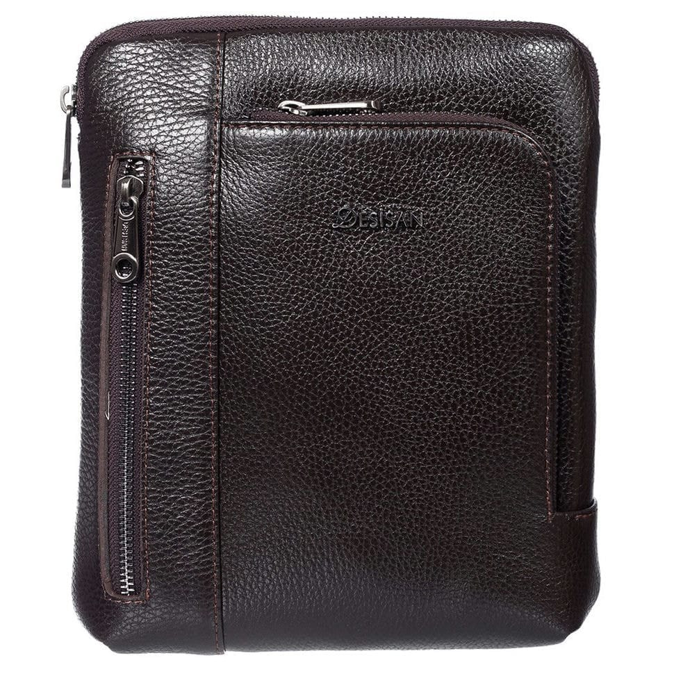 Soft leather purse DESISAN 3030-09 brown smooth
