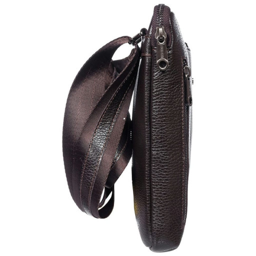 Барсетка м'яка шкіряна DESISAN 3030-09 коричневий гладкий