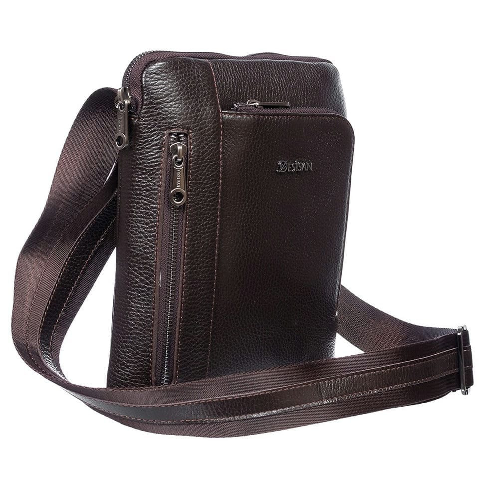 Soft leather purse DESISAN 3030-09 brown smooth