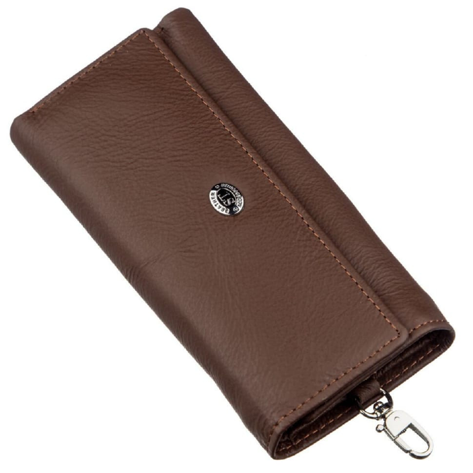 Мужской универсалный бумажник с ключницей ST Leather 18840 Коричневый