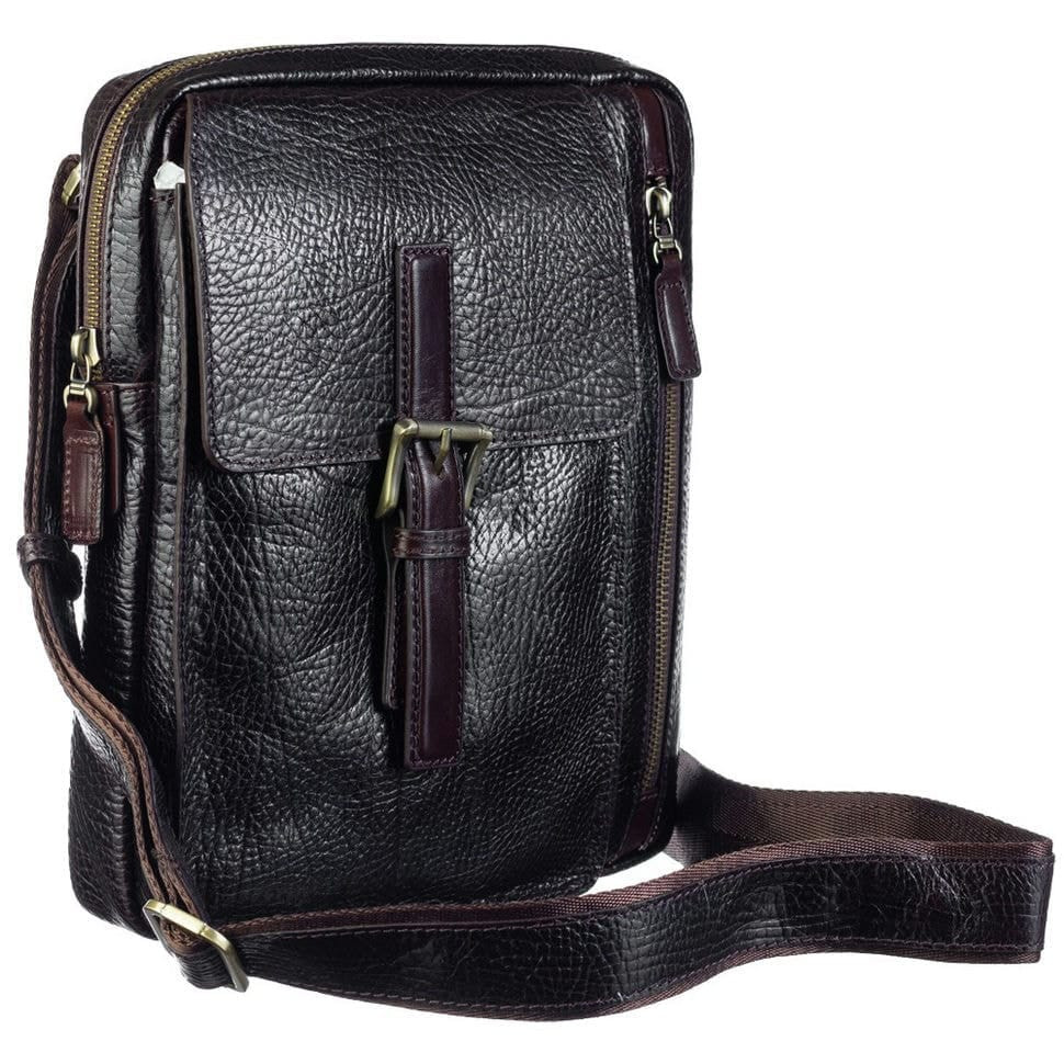 Барсетка мягкая кожаная Tony Bellucci 5065-886 коричневый флотар