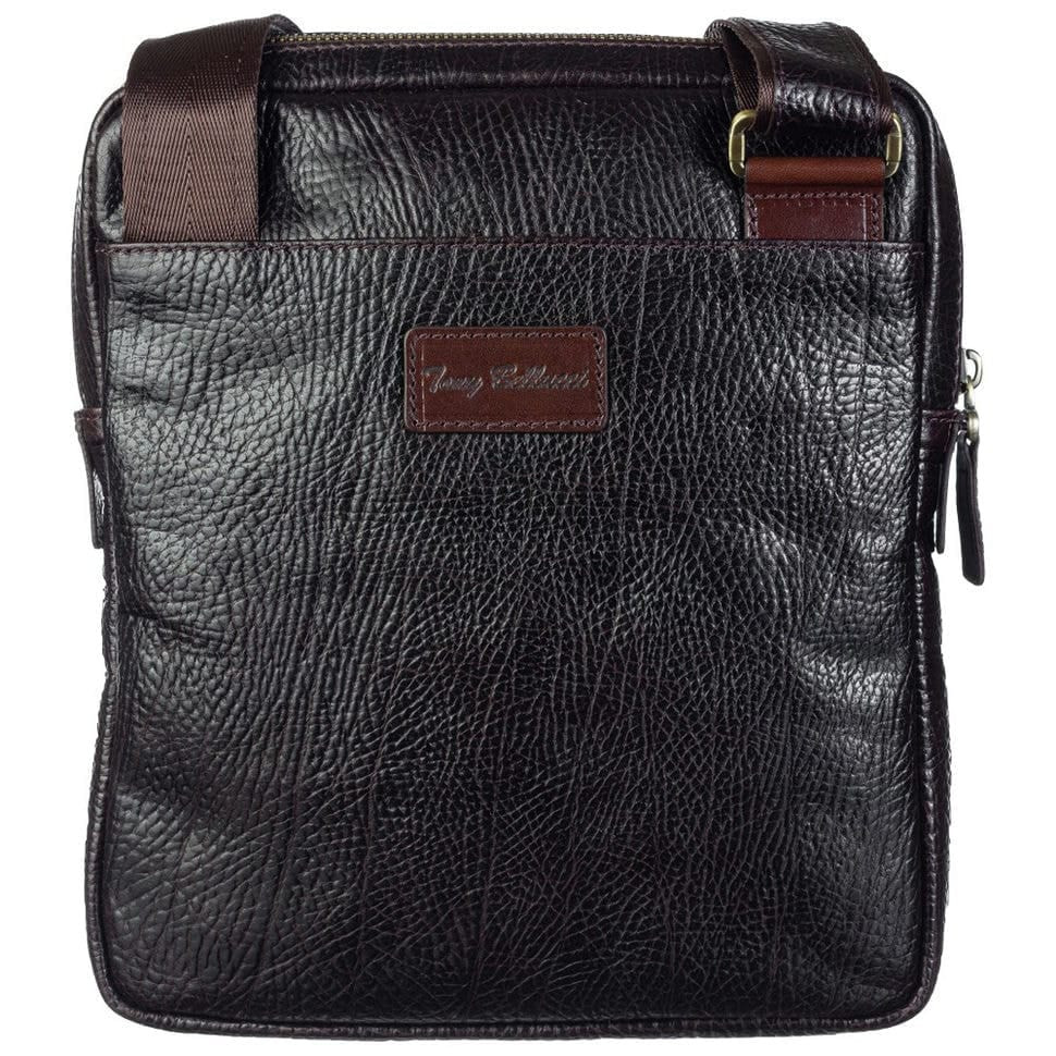 Барсетка мягкая кожаная Tony Bellucci 5065-886 коричневый флотар